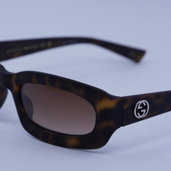 Gucci GG1786S 002 Sunglasses Dark Havana Rectangle Frame, Brown Lenses main image 7